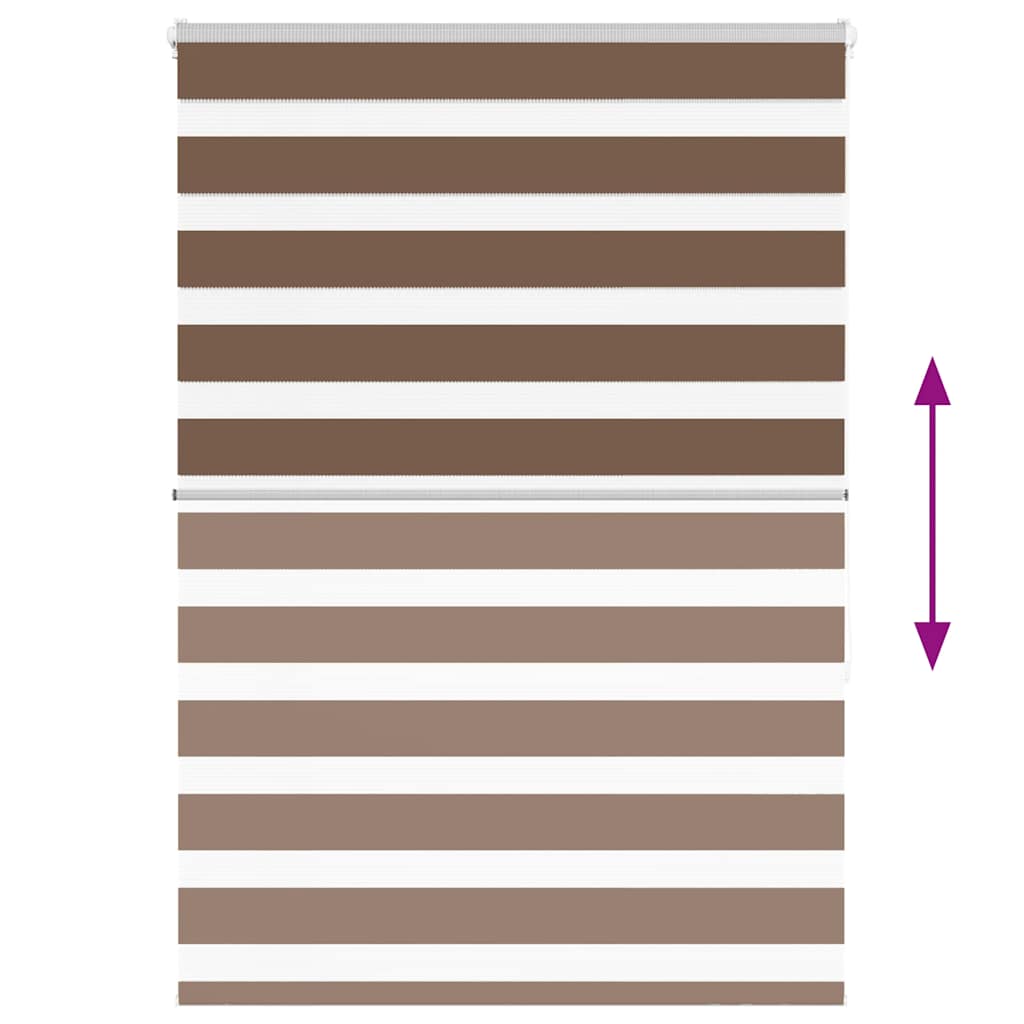Doppelrollo Braun 100x150 cm Stoffbreite 95,9 cm Polyester
