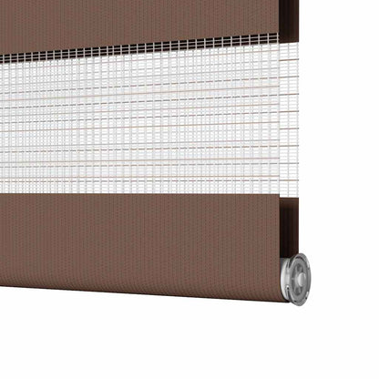 Doppelrollo Braun 125x150 cm Stoffbreite 120,9 cm Polyester