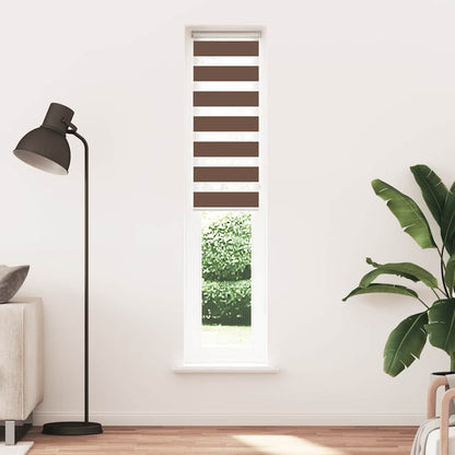 Doppelrollo Braun 50x200 cm Stoffbreite 45,9 cm Polyester