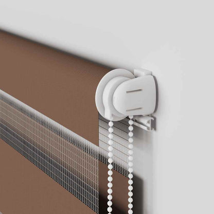 Doppelrollo Braun 55x200 cm Stoffbreite 50,9 cm Polyester