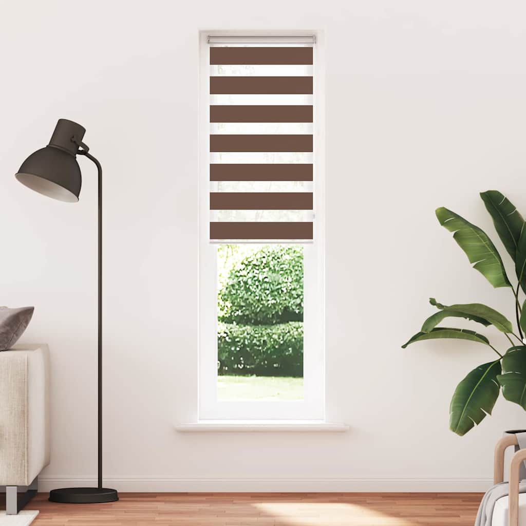 Doppelrollo Braun 65x200 cm Stoffbreite 60,9 cm Polyester