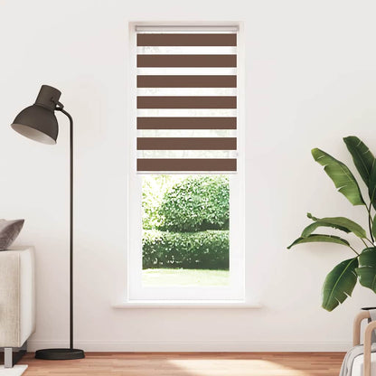Doppelrollo Braun 80x200 cm Stoffbreite 75,9 cm Polyester