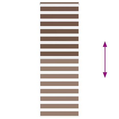Doppelrollo Braun 80x200 cm Stoffbreite 75,9 cm Polyester