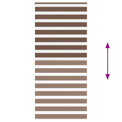 Doppelrollo Braun 95x200 cm Stoffbreite 90,9 cm Polyester