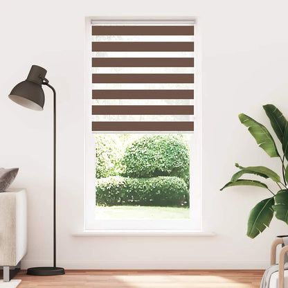 Doppelrollo Braun 105x200 cm Stoffbreite 100,9 cm Polyester