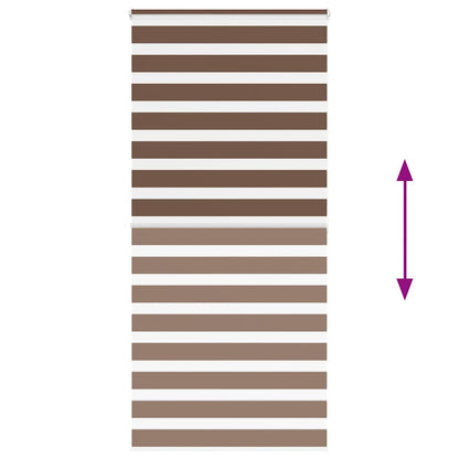 Doppelrollo Braun 105x200 cm Stoffbreite 100,9 cm Polyester