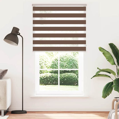 Doppelrollo Braun 125x200 cm Stoffbreite 120,9 cm Polyester
