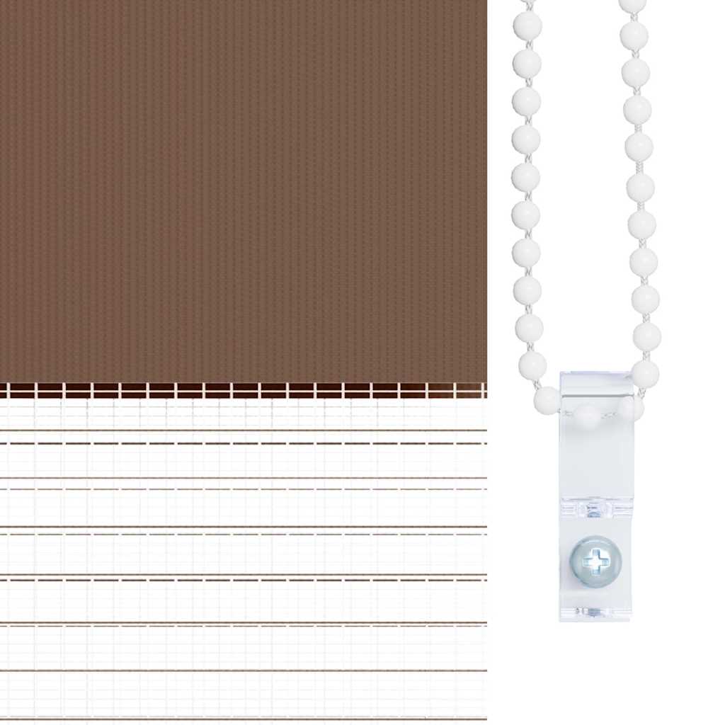 Doppelrollo Braun 60x230 cm Stoffbreite 55,9 cm Polyester