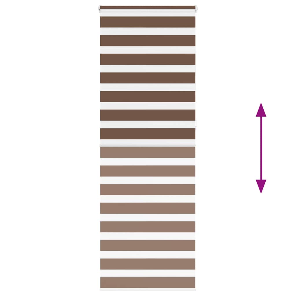 Doppelrollo Braun 75x230 cm Stoffbreite 70,9 cm Polyester