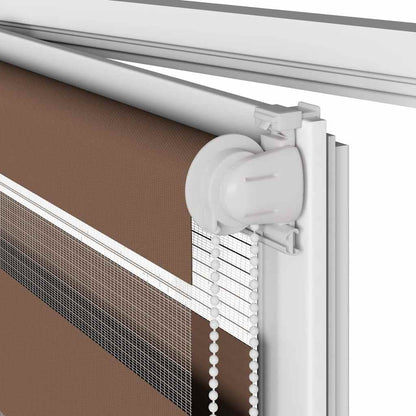 Doppelrollo Braun 90x230 cm Stoffbreite 85,9 cm Polyester