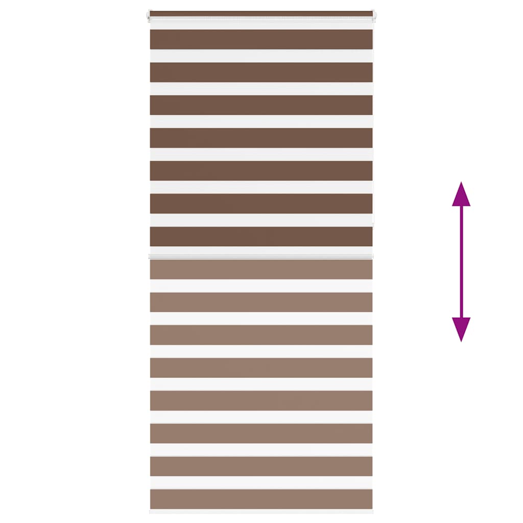Doppelrollo Braun 100x230 cm Stoffbreite 95,9 cm Polyester