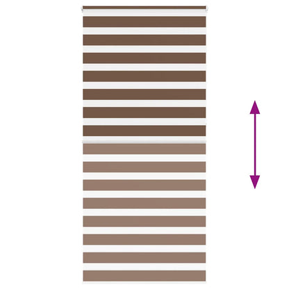 Doppelrollo Braun 110x230 cm Stoffbreite 105,9 cm Polyester