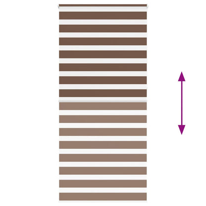 Doppelrollo Braun 115x230 cm Stoffbreite 110,9 cm Polyester
