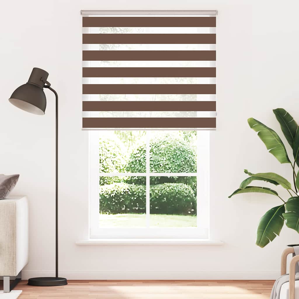 Doppelrollo Braun 120x230 cm Stoffbreite 115,9 cm Polyester