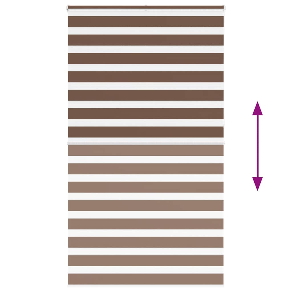 Doppelrollo Braun 130x230 cm Stoffbreite 125,9 cm Polyester