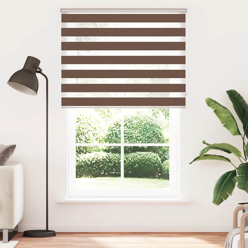 Doppelrollo Braun 145x230 cm Stoffbreite 140,9 cm Polyester