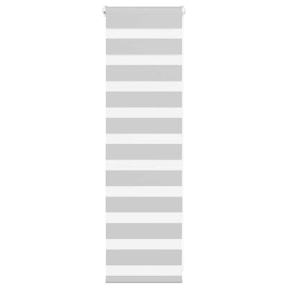 Doppelrollo Hellgrau 40x100 cm Stoffbreite 35,9 cm Polyester