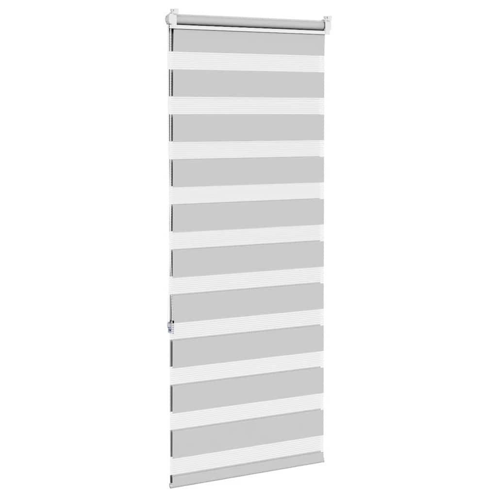 Doppelrollo Hellgrau 55x150 cm Stoffbreite 50,9 cm Polyester