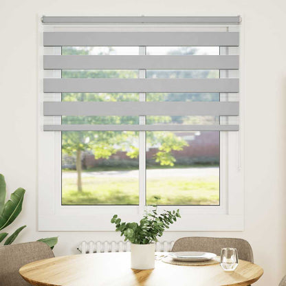 Doppelrollo Hellgrau 135x150 cm Stoffbreite 130,9 cm Polyester