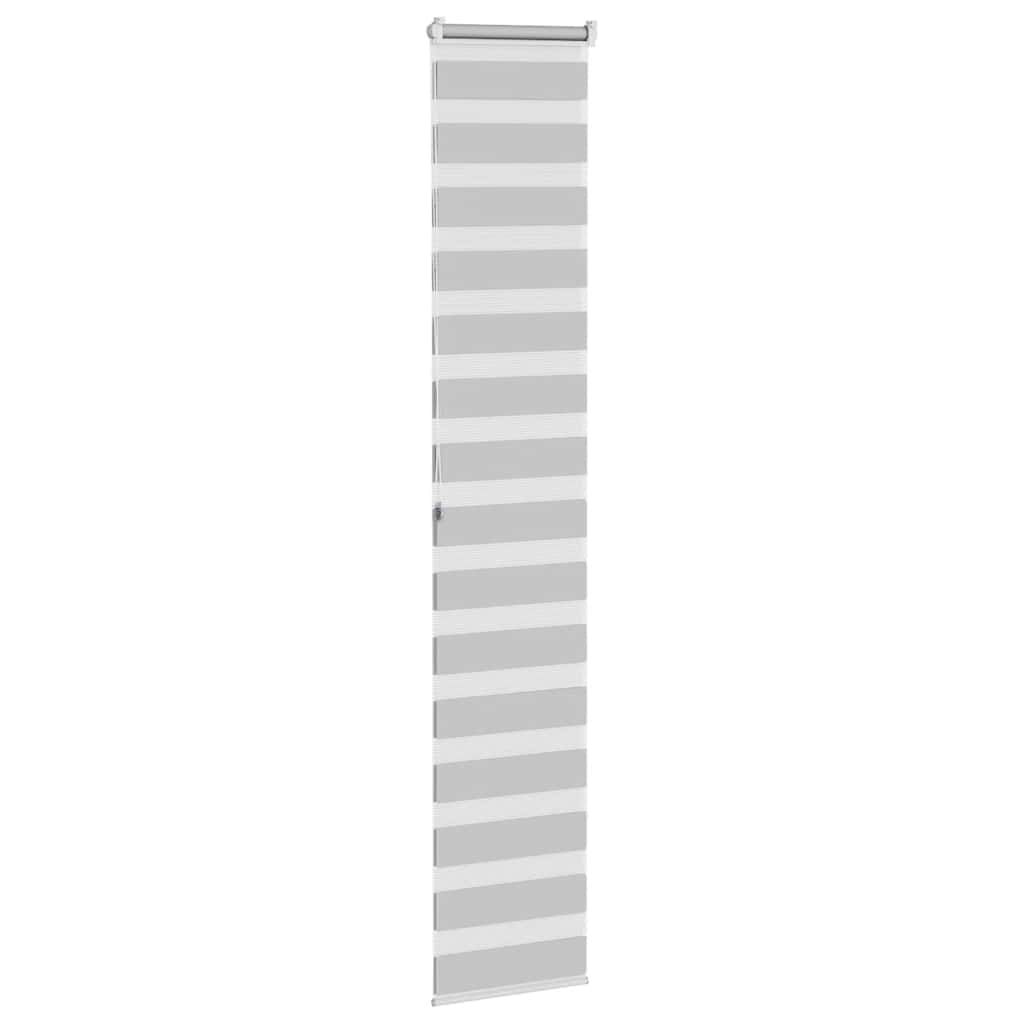 Doppelrollo Hellgrau 45x200 cm Stoffbreite 40,9 cm Polyester