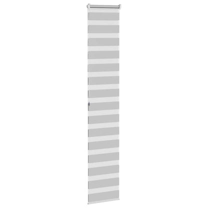 Doppelrollo Hellgrau 50x200 cm Stoffbreite 45,9 cm Polyester