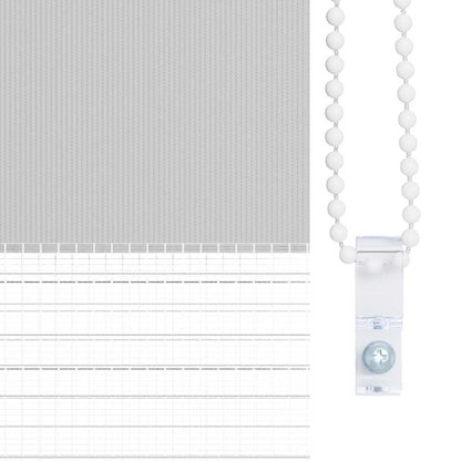 Doppelrollo Hellgrau 125x200 cm Stoffbreite 120,9 cm Polyester