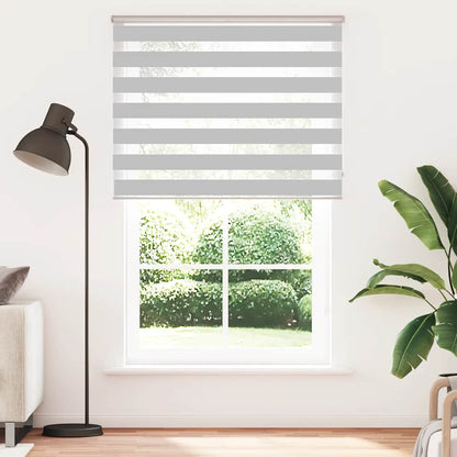 Doppelrollo Hellgrau 145x200 cm Stoffbreite 140,9 cm Polyester