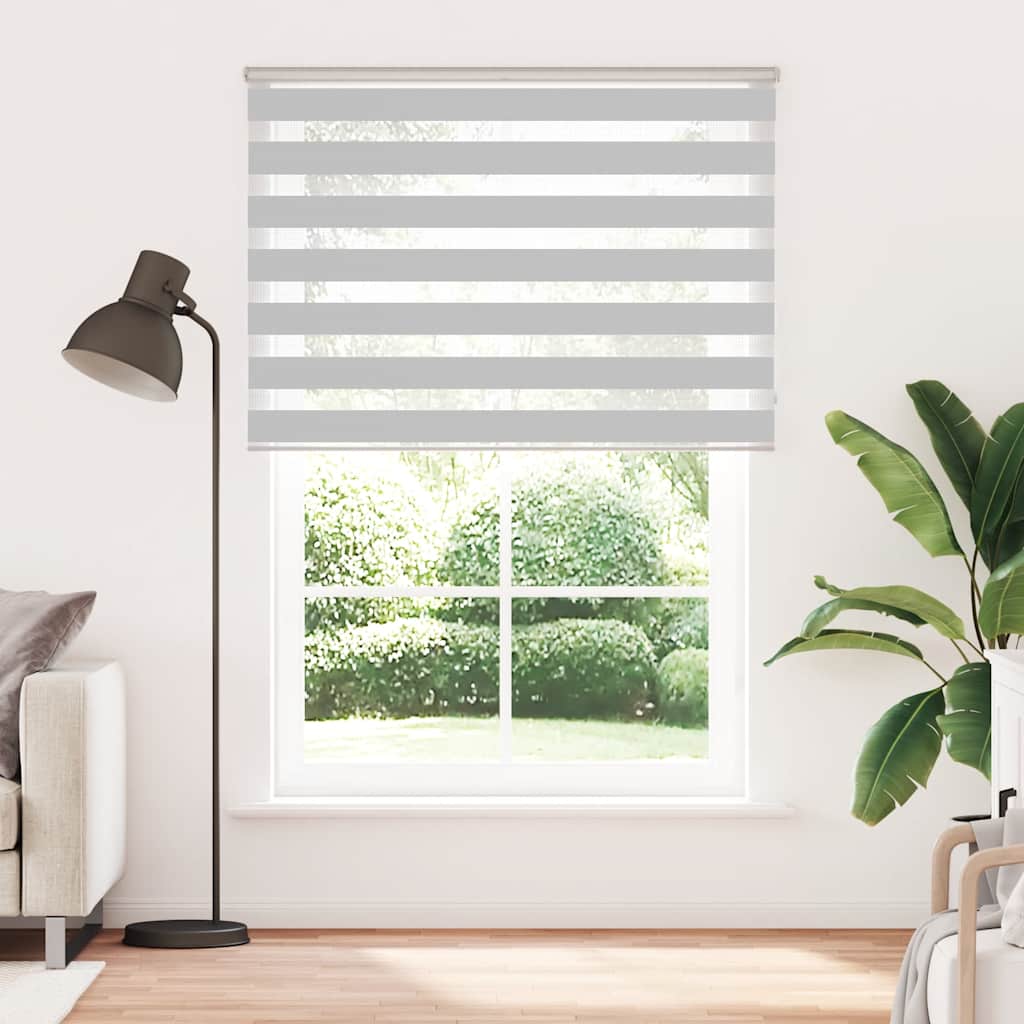 Doppelrollo Hellgrau 165x200 cm Stoffbreite 160,9 cm Polyester