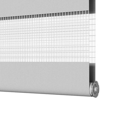 Doppelrollo Hellgrau 85x230 cm Stoffbreite 80,9 cm Polyester