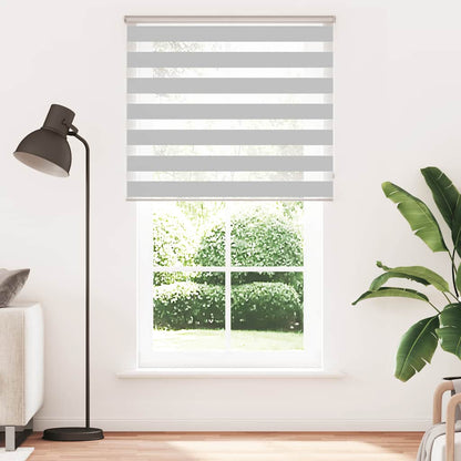 Doppelrollo Hellgrau 130x230 cm Stoffbreite 125,9 cm Polyester