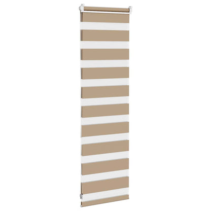 Doppelrollo Sandbraun 40x100 cm Stoffbreite 35,9 cm Polyester