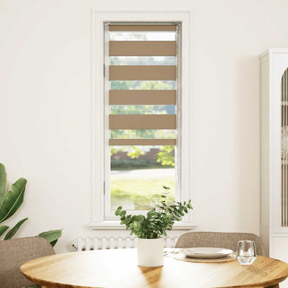 Doppelrollo Sandbraun 45x100 cm Stoffbreite 40,9 cm Polyester