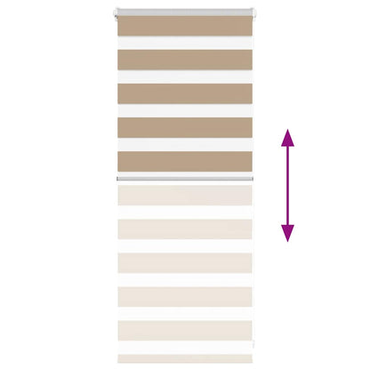 Doppelrollo Sandbraun 55x100 cm Stoffbreite 50,9 cm Polyester