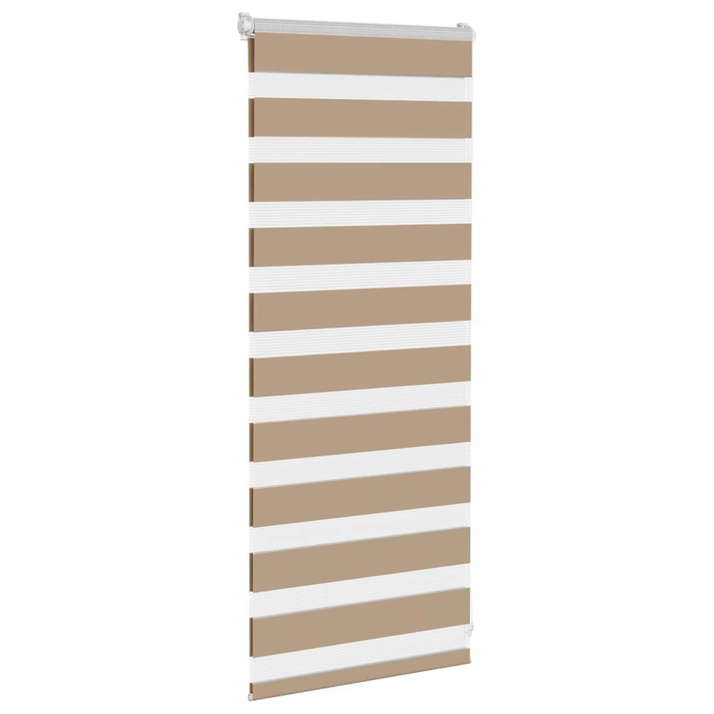 Doppelrollo Sandbraun 65x100 cm Stoffbreite 60,9 cm Polyester