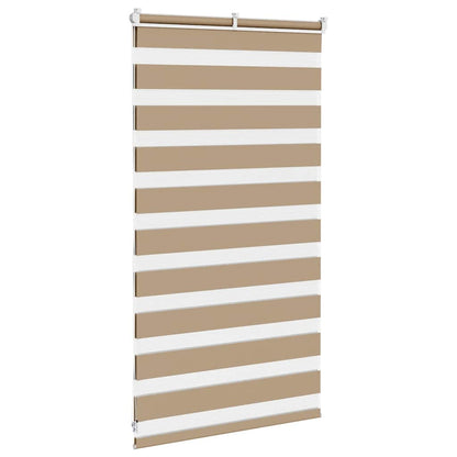 Doppelrollo Sandbraun 70x100 cm Stoffbreite 65,9 cm Polyester