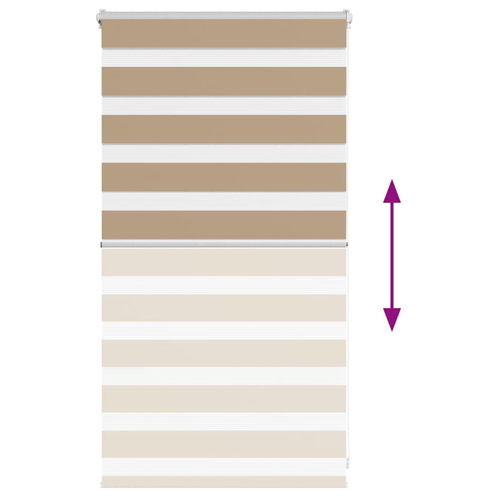 Doppelrollo Sandbraun 70x100 cm Stoffbreite 65,9 cm Polyester