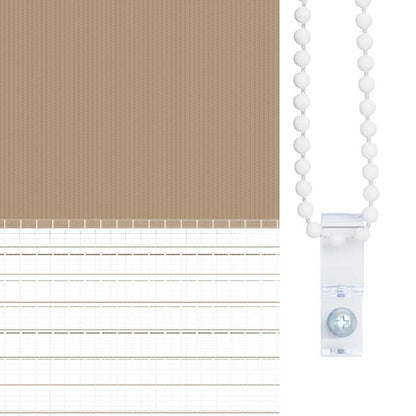Doppelrollo Sandbraun 85x100 cm Stoffbreite 80,9 cm Polyester