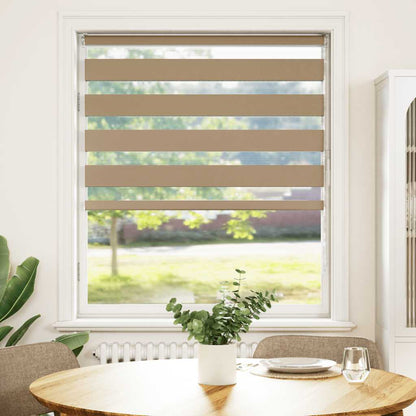 Doppelrollo Sandbraun 95x100 cm Stoffbreite 90,9 cm Polyester