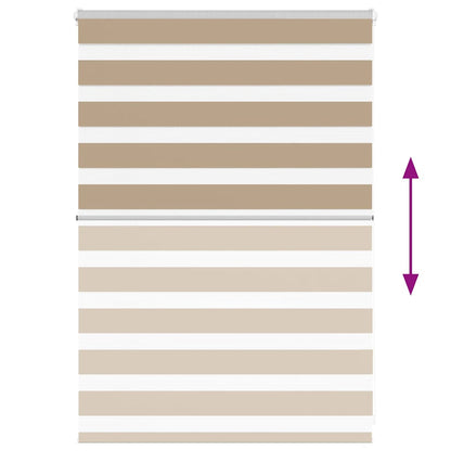 Doppelrollo Sandbraun 95x100 cm Stoffbreite 90,9 cm Polyester