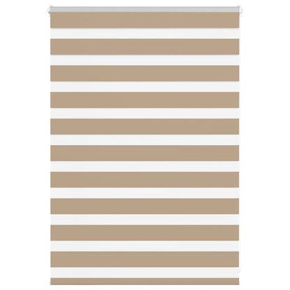 Doppelrollo Sandbraun 110x100 cm Stoffbreite 105,9 cm Polyester