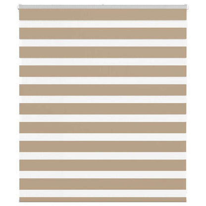 Doppelrollo Sandbraun 125x100 cm Stoffbreite 120,9 cm Polyester