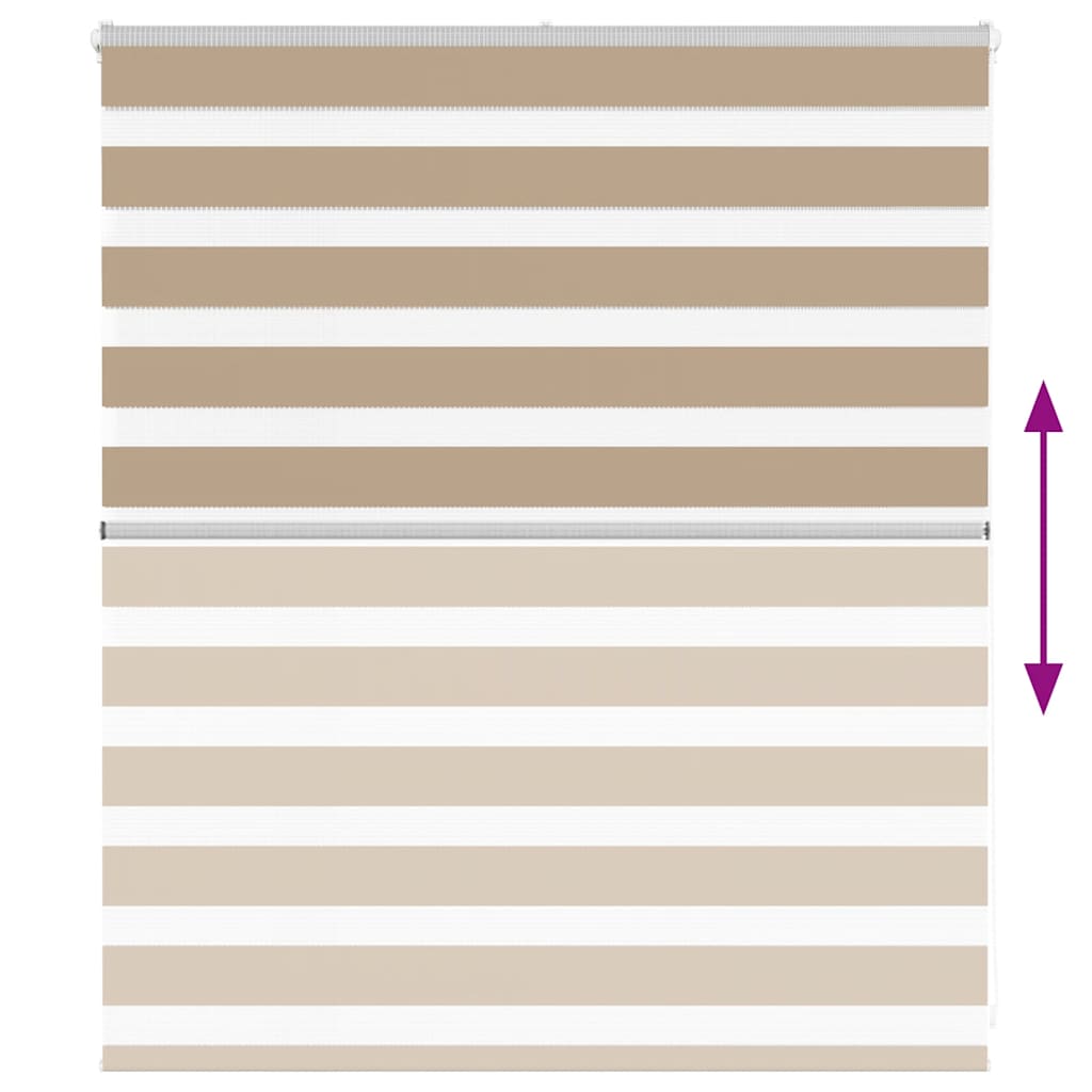 Doppelrollo Sandbraun 125x100 cm Stoffbreite 120,9 cm Polyester