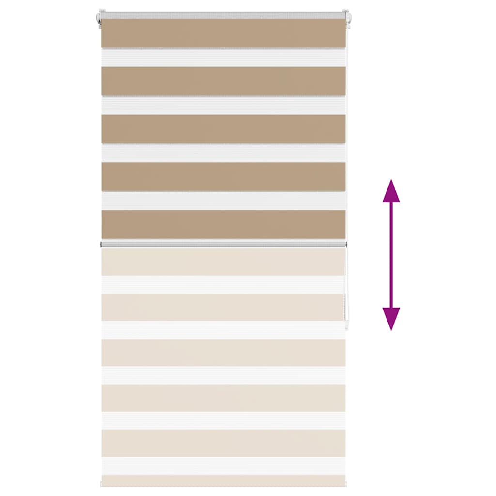 Doppelrollo Sandbraun 70x150 cm Stoffbreite 65,9 cm Polyester