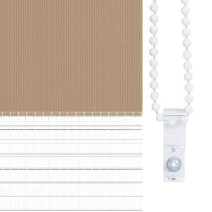 Doppelrollo Sandbraun 75x150 cm Stoffbreite 70,9 cm Polyester