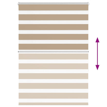 Doppelrollo Sandbraun 110x150 cm Stoffbreite 105,9 cm Polyester