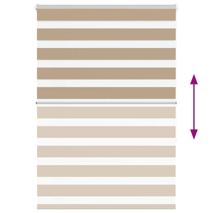 Doppelrollo Sandbraun 115x150 cm Stoffbreite 110,9 cm Polyester