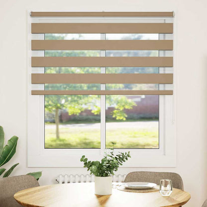 Doppelrollo Sandbraun 130x150 cm Stoffbreite 125,9 cm Polyester