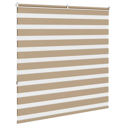 Doppelrollo Sandbraun 140x150 cm Stoffbreite 135,9 cm Polyester