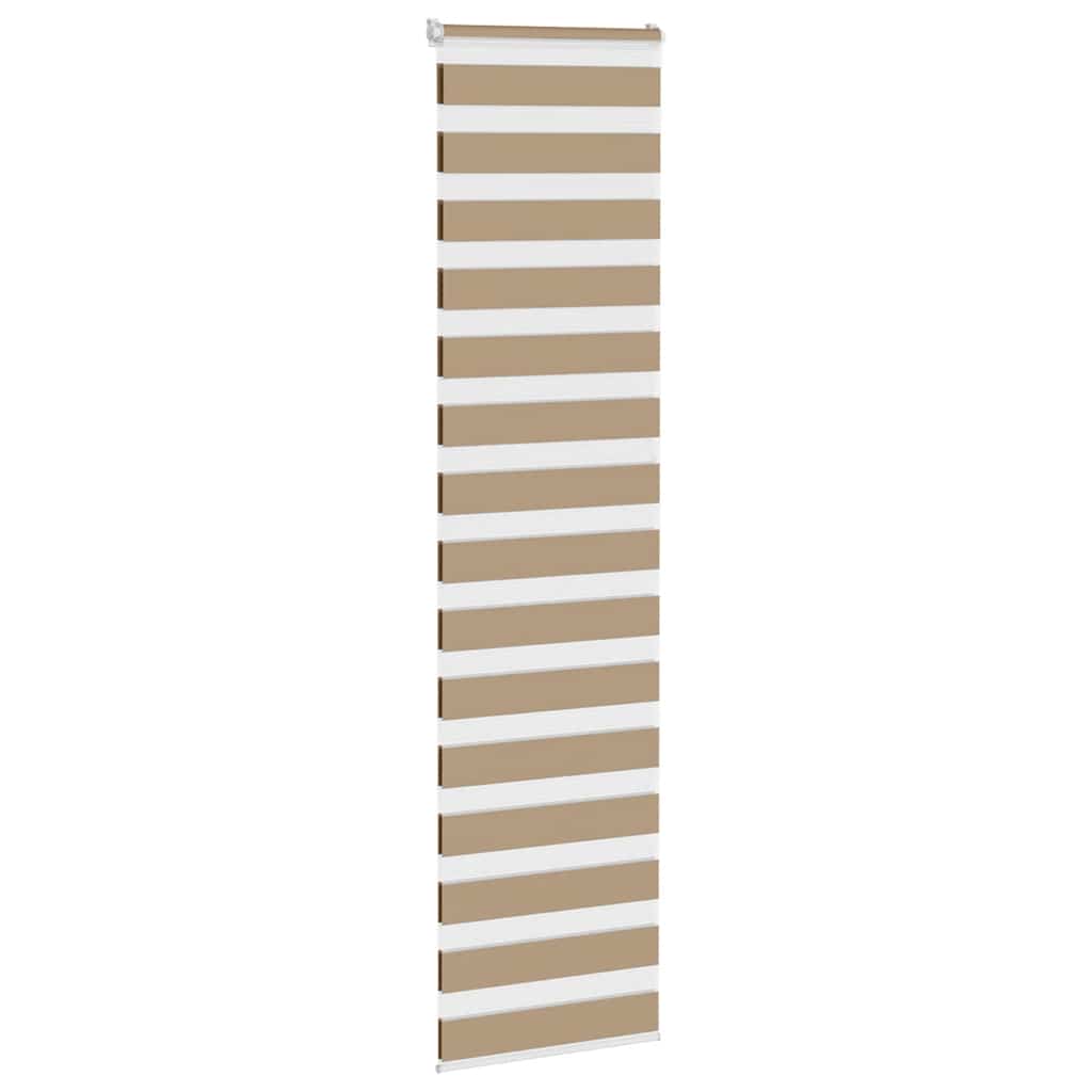Doppelrollo Sandbraun 60x200 cm Stoffbreite 55,9 cm Polyester
