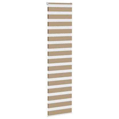 Doppelrollo Sandbraun 60x200 cm Stoffbreite 55,9 cm Polyester